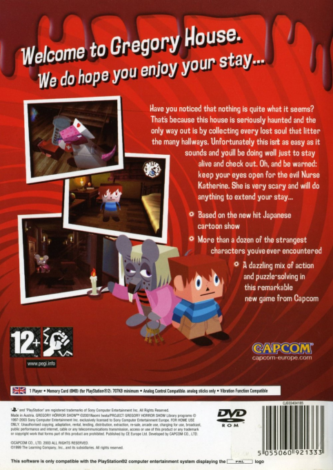 Gregory Horror Show — Box back