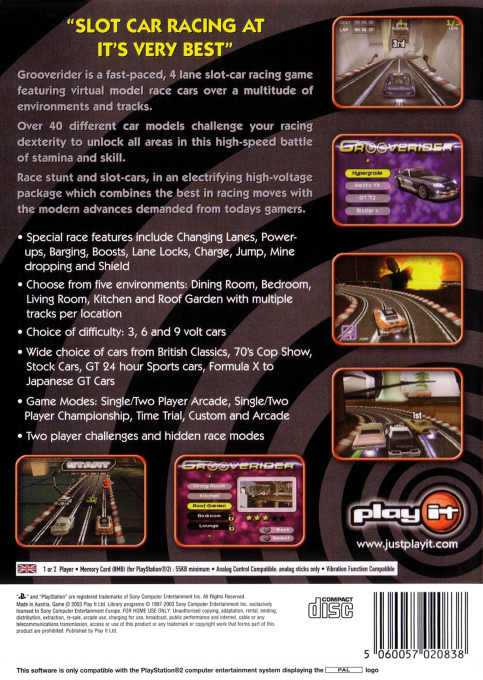 Grooverider: Slot Car Racing — Box back