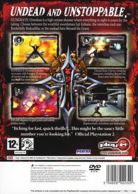 Gungrave : Overdose — Box back