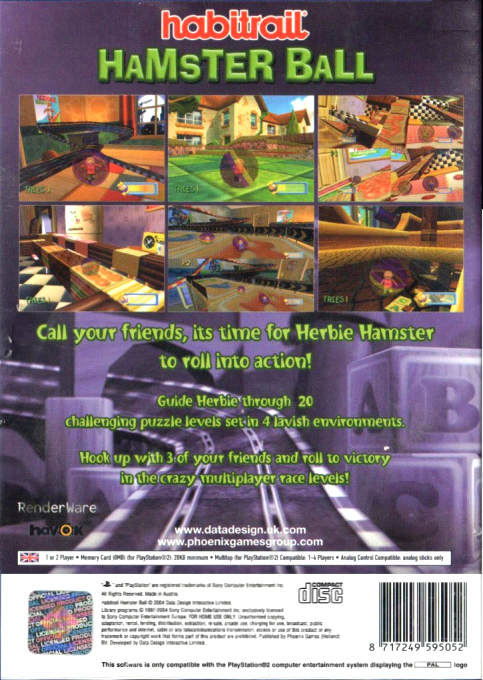 Habitrail Hamster Ball — Box back