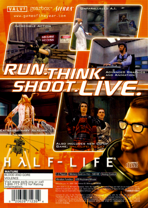 Half-Life — Box back