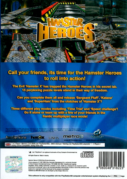 Hamster Heroes — Box back