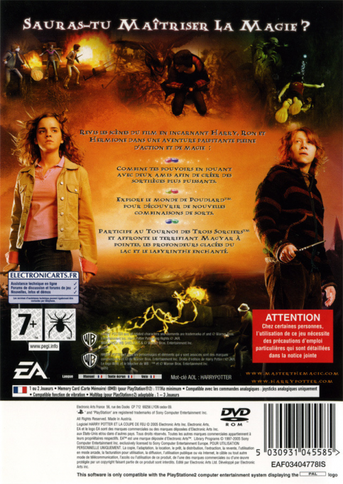 Harry Potter and the Goblet of Fire — Box back