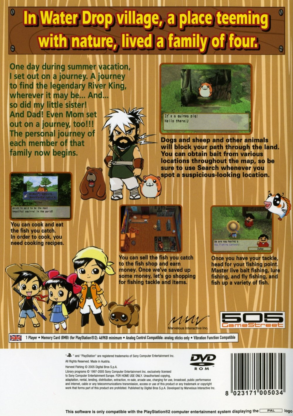 Harvest Fishing — Box back