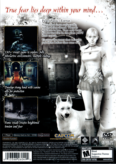 Haunting Ground — Box back