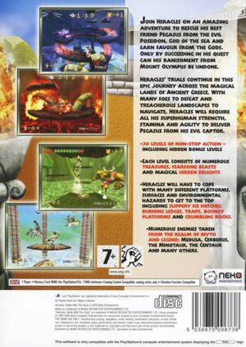 Heracles : Battle with the Gods — Box back