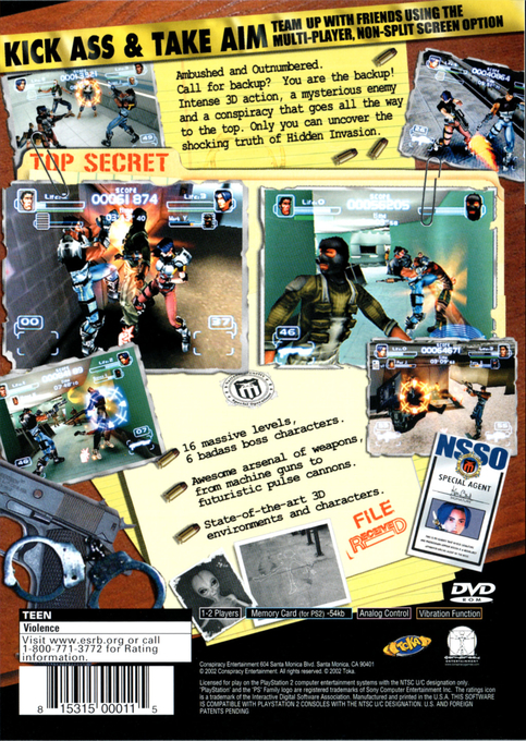 Hidden Invasion — Box back