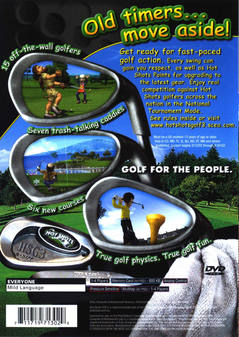Hot Shots Golf 3 — Box back