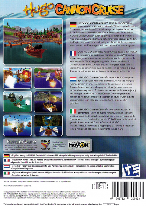 Hugo : CannonCruise — Box back