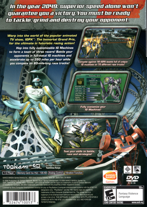 IGPX : Immortal Grand Prix — Box back