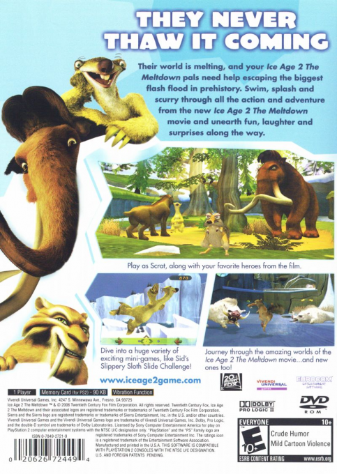 Ice Age 2 : The Meltdown — Box back