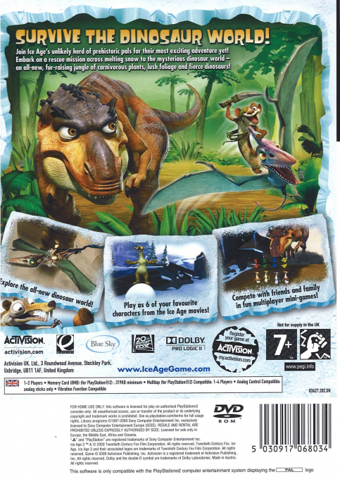 Ice Age 3 : Dawn of the Dinosaurs — Box back