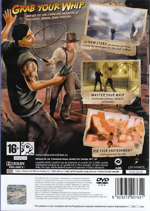 Indiana Jones and the Staff of Kings — Box back