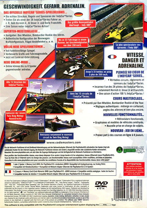 IndyCar Series 2005 — Box back