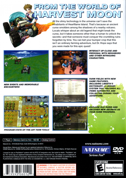 Innocent Life : A Futuristic Harvest Moon, Special Edition — Box back