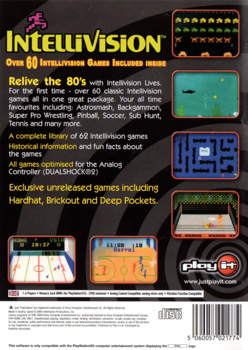 Intellivision Lives : The History of Video Gaming — Box back