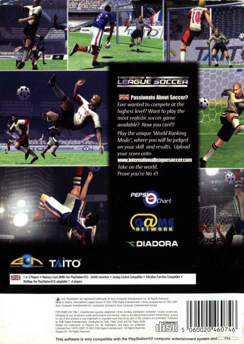 International League Soccer — Box back