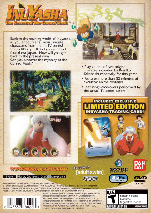 Inuyasha : The Secret of the Cursed Mask — Box back