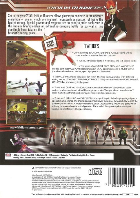 Iridium Runners — Box back
