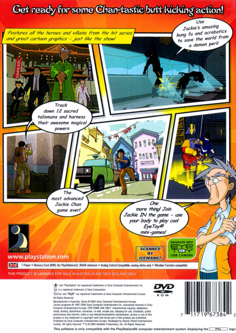 Jackie Chan Adventures — Box back