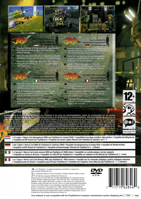 Jak X — Box back