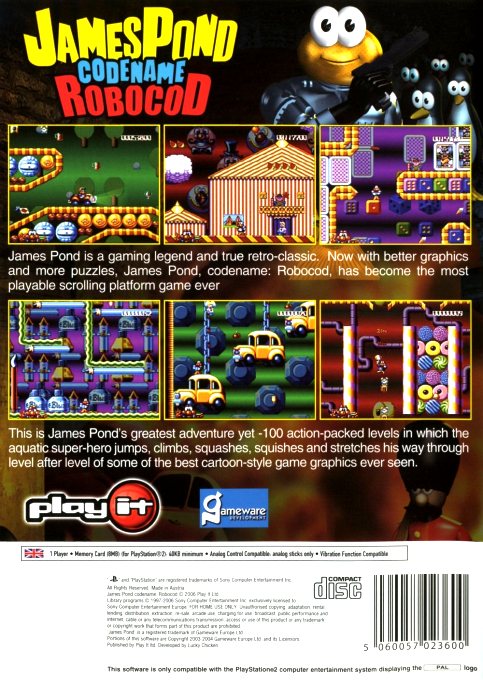 James Pond : Codename, RoboCod — Box back