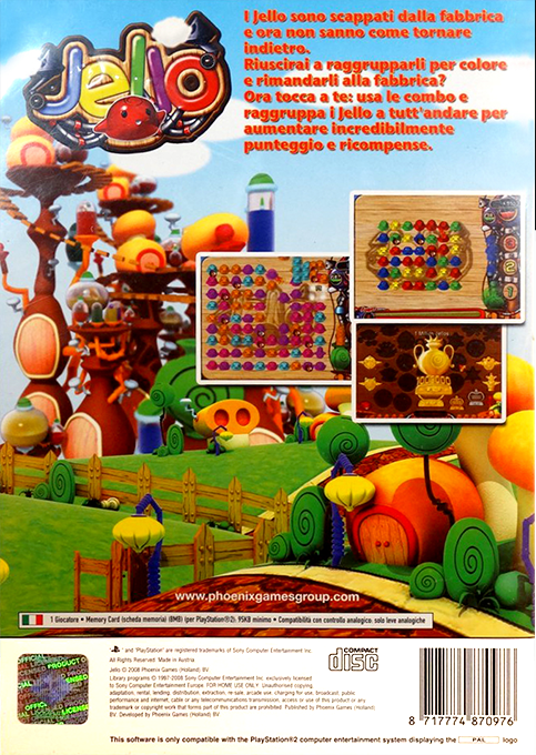 Jello — Box back
