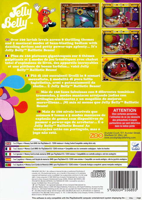 Jelly Belly : Ballistic Beans — Box back