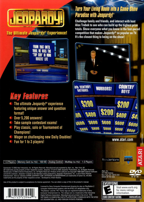 Jeopardy! — Box back