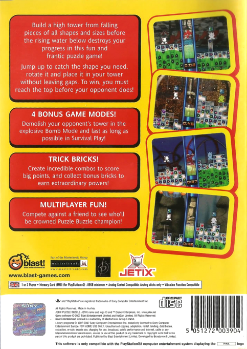 Jetix : Puzzle Buzzle — Box back