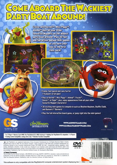 Jim Henson's Muppets Party Cruise — Box back