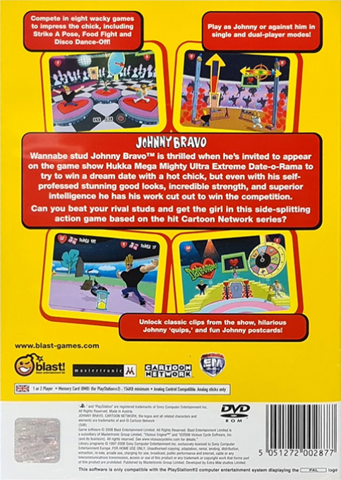 Johnny Bravo in The Hukka-Mega-Mighty-Ultra-Extreme Date-O-Rama! — Box back