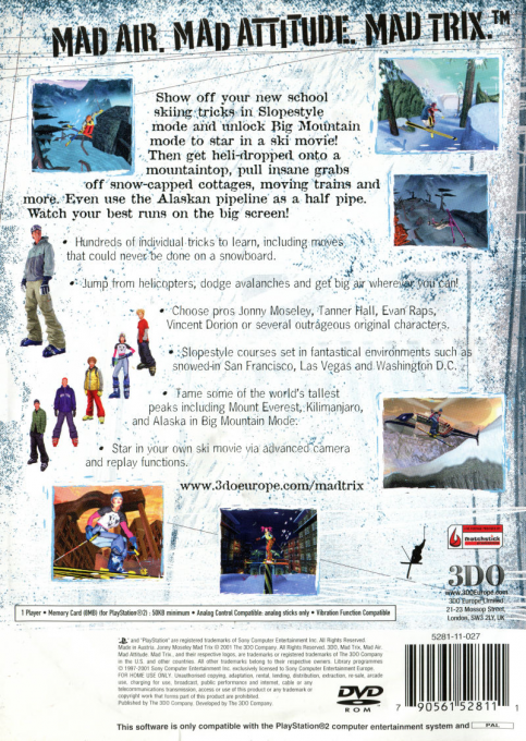 Jonny Moseley Mad Trix — Box back
