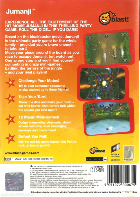 Jumanji — Box back