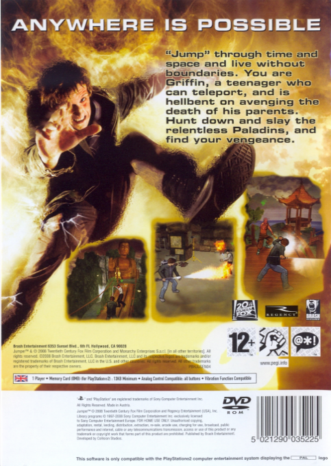 Jumper : Griffin's Story — Box back