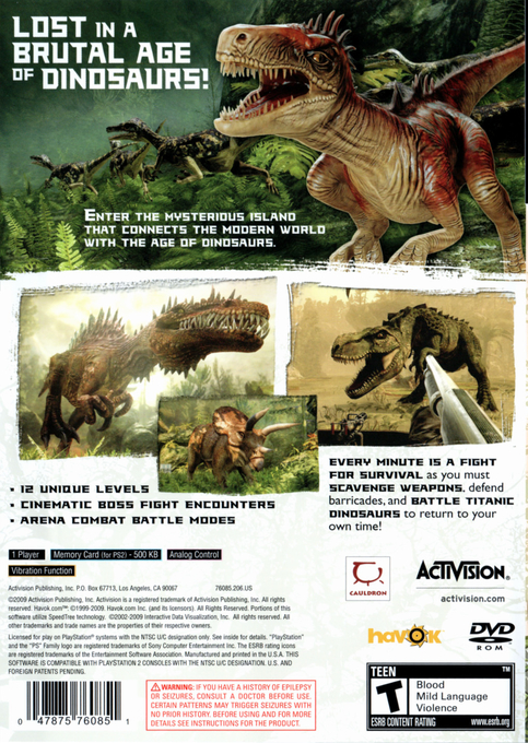 Jurassic : The Hunted — Box back