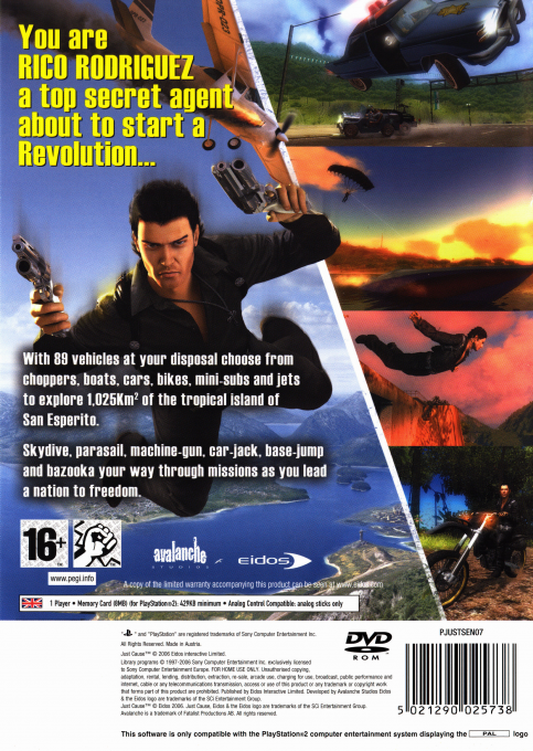 Just Cause — Box back