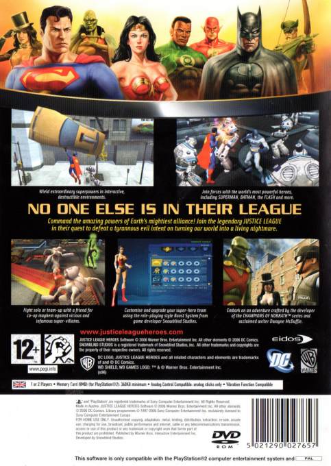 Justice League Heroes — Box back
