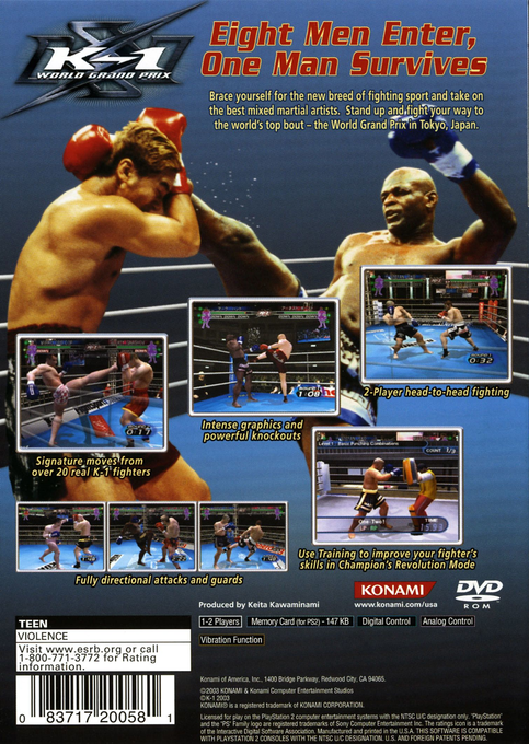 K-1 World Grand Prix — Box back