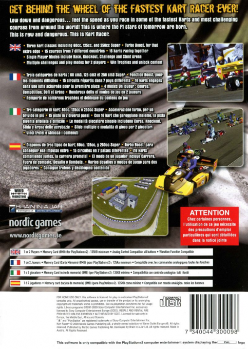 KART Racer — Box back