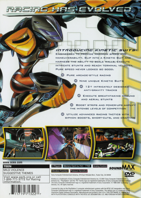 Kinetica — Box back