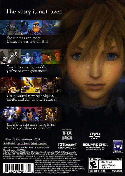 Kingdom Hearts II — Box back