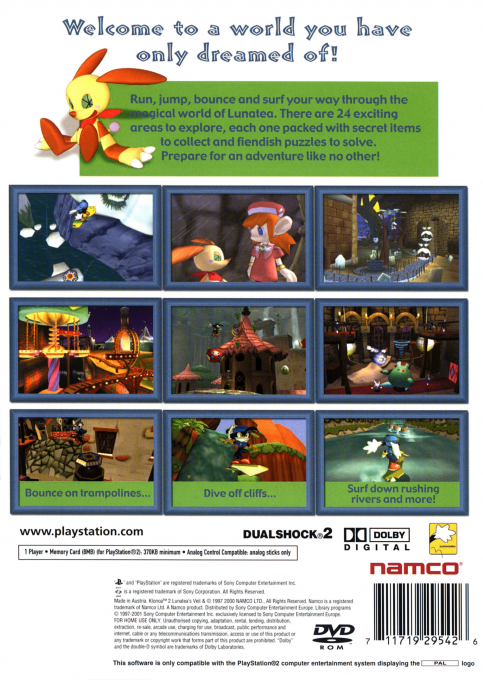 Klonoa 2 : Lunatea's Veil — Box back