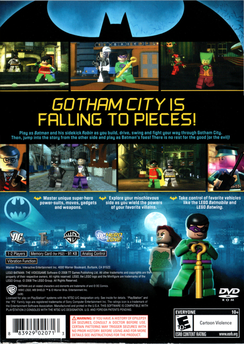 LEGO Batman : The Videogame — Box back
