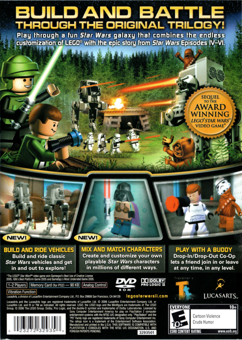 LEGO Star Wars II : The Original Trilogy — Box back