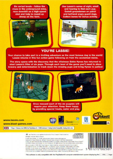Lassie — Box back