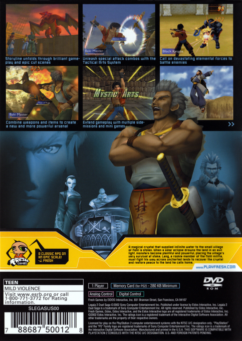 Legaia 2 : Duel Saga — Box back