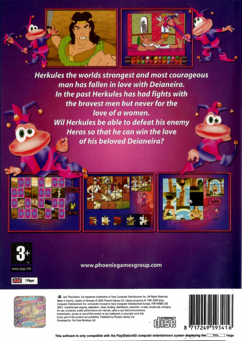 Legend Of Herkules — Box back