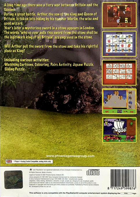 Legend of Camelot — Box back