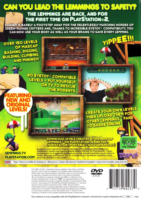 Lemmings — Box back